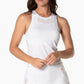 Women's Lace Track Crop Tennis Tank White Apparel Lucky In Love