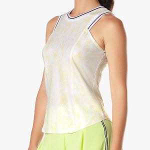 Women's Electric Toile Tennis Tank Lemon Frost Apparel Lucky In Love