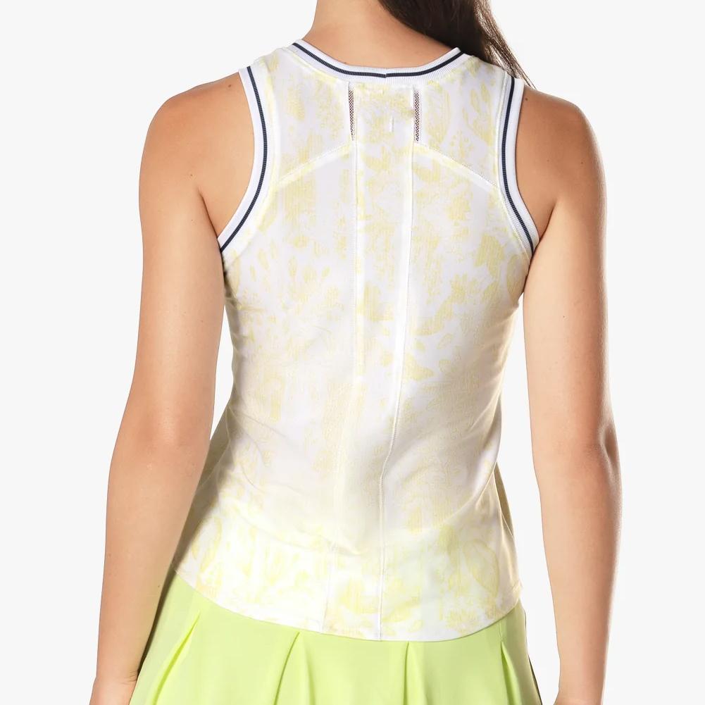 Women's Electric Toile Tennis Tank Lemon Frost Apparel Lucky In Love