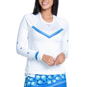 Women`s Electrify Long Sleeve Pickleball Top Multicolor Apparel Lucky In Love