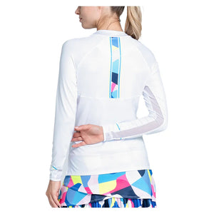 Women`s Paddle Groove Long Sleeve Pickleball Top Multicolor Apparel Lucky In Love