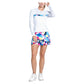 Women`s Paddle Groove Long Sleeve Pickleball Top Multicolor Apparel Lucky In Love