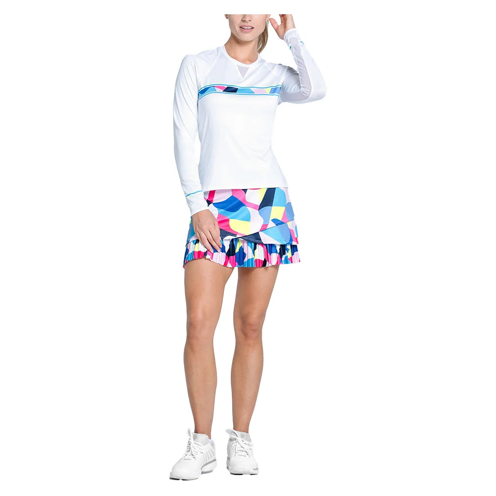 Women`s Paddle Groove Long Sleeve Pickleball Top Multicolor Apparel Lucky In Love