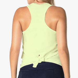 Women's Easy Game Tie Back Tennis Tank Lemon Frost Apparel Lucky In Love