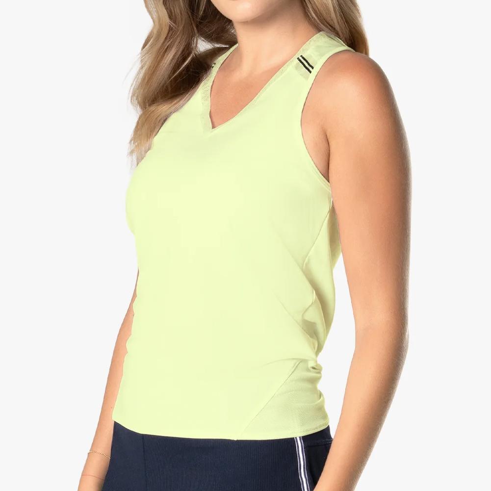 Women's Easy Game Tie Back Tennis Tank Lemon Frost Apparel Lucky In Love