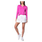 Women`s Free Play Zip Long Sleeve Tennis Top Mulberry Apparel Lucky In Love
