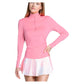 Women's LUV Free Play Zip Long Sleeve Tennis Top Flamingo Apparel Lucky In Love