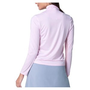 Women`s Free Play Zip Long Sleeve Tennis Top Pink Sand Apparel Lucky In Love