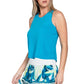Women`s Ace It Tennis Tank Caribbean Blue Apparel Lucky In Love