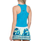 Women`s Ace It Tennis Tank Caribbean Blue Apparel Lucky In Love