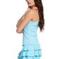 Women`s Club Racerback Tennis Tank with Bra Cool Blue Apparel Lucky In Love