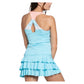 Women`s Club Racerback Tennis Tank with Bra Cool Blue Apparel Lucky In Love