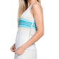 Women`s Caribbean Vibes Tennis Tank with Bra Bone Apparel Lucky In Love
