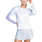 Women`s Lavender Love Long Sleeve Tennis Top White Apparel Lucky In Love