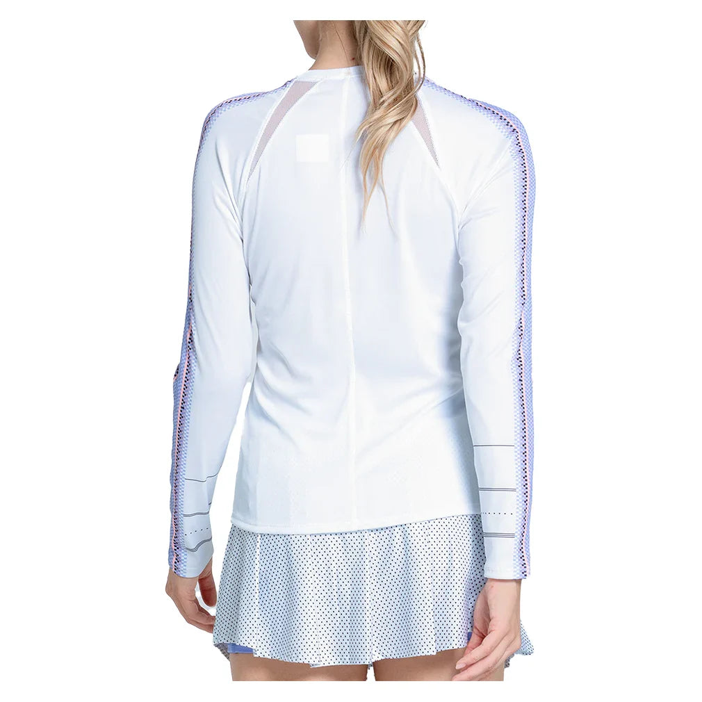 Women`s Lavender Love Long Sleeve Tennis Top White Apparel Lucky In Love