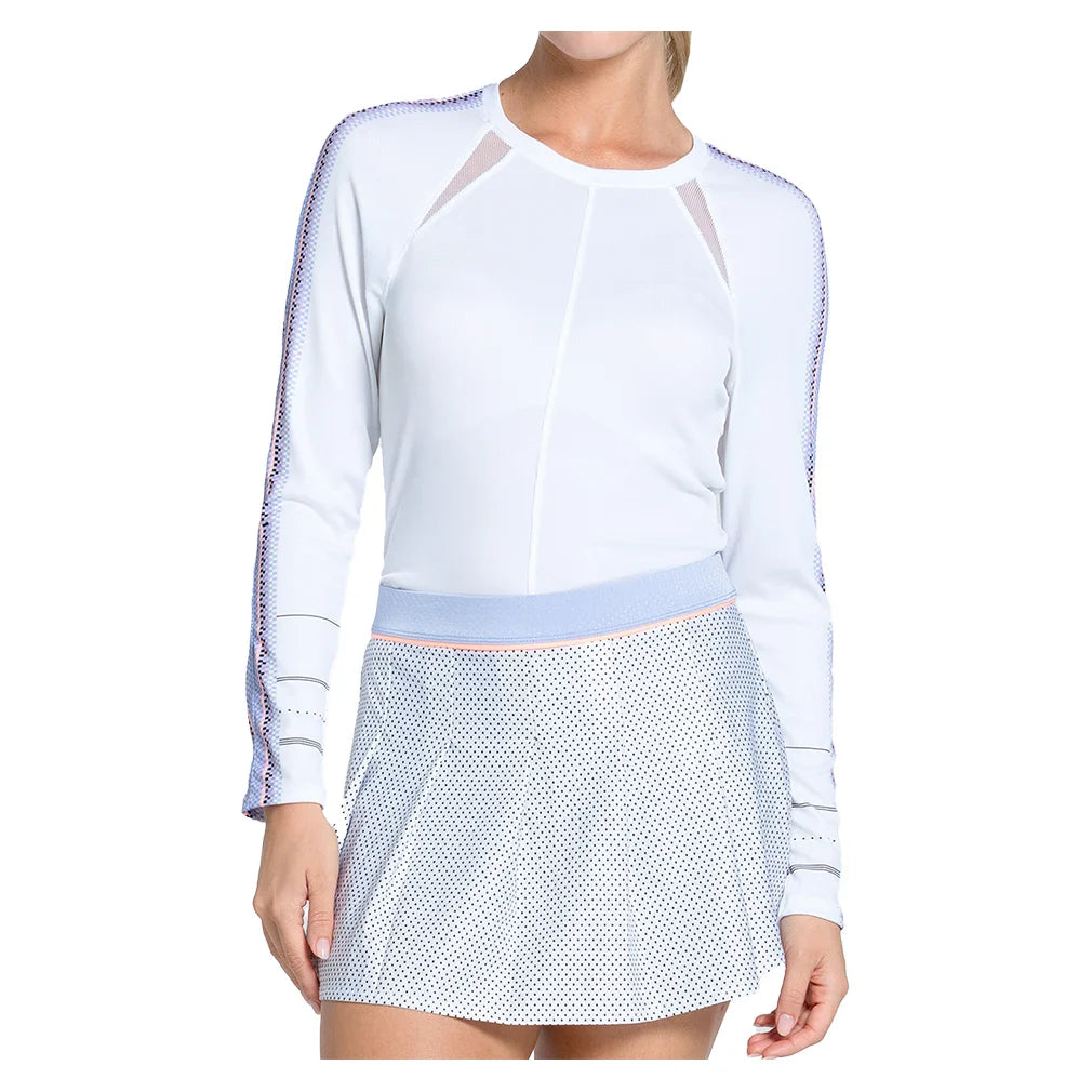 Women`s Lavender Love Long Sleeve Tennis Top White Apparel Lucky In Love