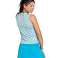 Women`s Seaside Tennis Tank Caribbean Blue Apparel Lucky In Love