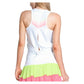 Women`s Sunset Spin Tie Back Tennis Tank White Apparel Lucky In Love
