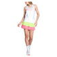 Women`s Sunset Spin Tie Back Tennis Tank White Apparel Lucky In Love