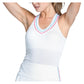 Women`s Retro Revival Tennis Tank with Bra White Apparel Lucky In Love