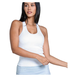 Women`s Seamless Scoop Neck Tennis Tank with Bra Apparel Lucky In Love