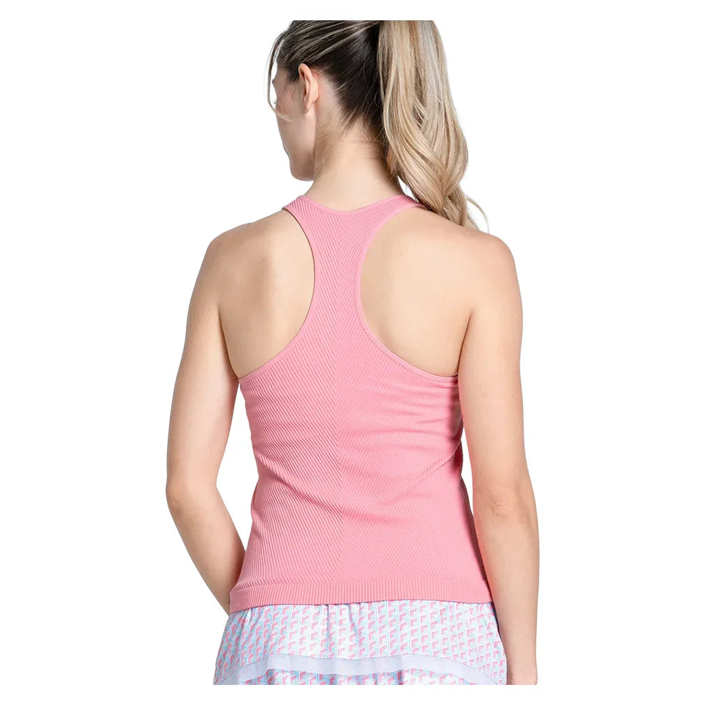 Women`s Seamless Scoop Neck Tennis Tank with Bra Apparel Lucky In Love