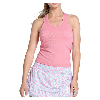 Women`s Seamless Scoop Neck Tennis Tank with Bra Apparel Lucky In Love