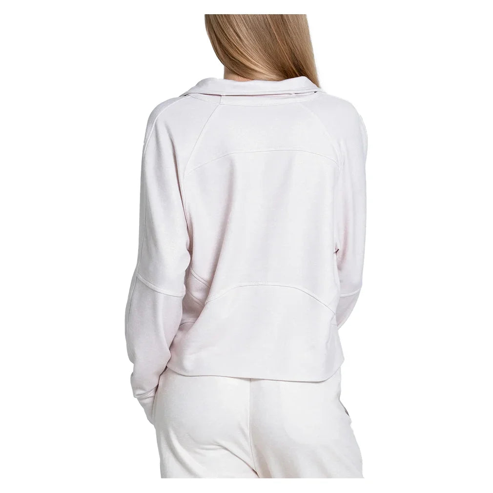 Women`s Renew Heather 1/4 Zip Long Sleeve Tennis Top Apparel Lucky In Love