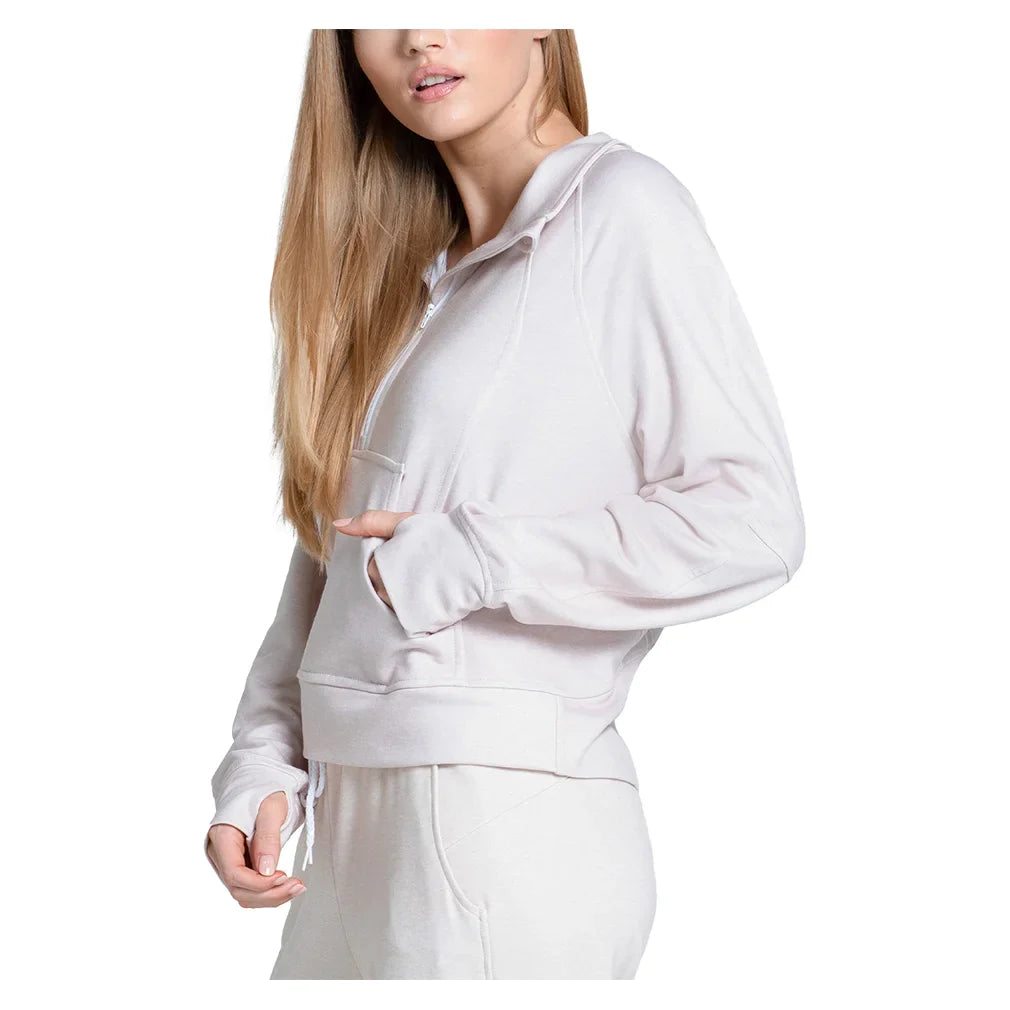 Women`s Renew Heather 1/4 Zip Long Sleeve Tennis Top Apparel Lucky In Love