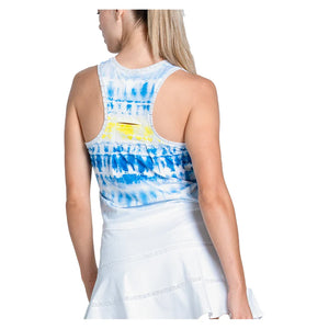 Women`s Shibori Wave Tennis Tank Royal Apparel Lucky In Love