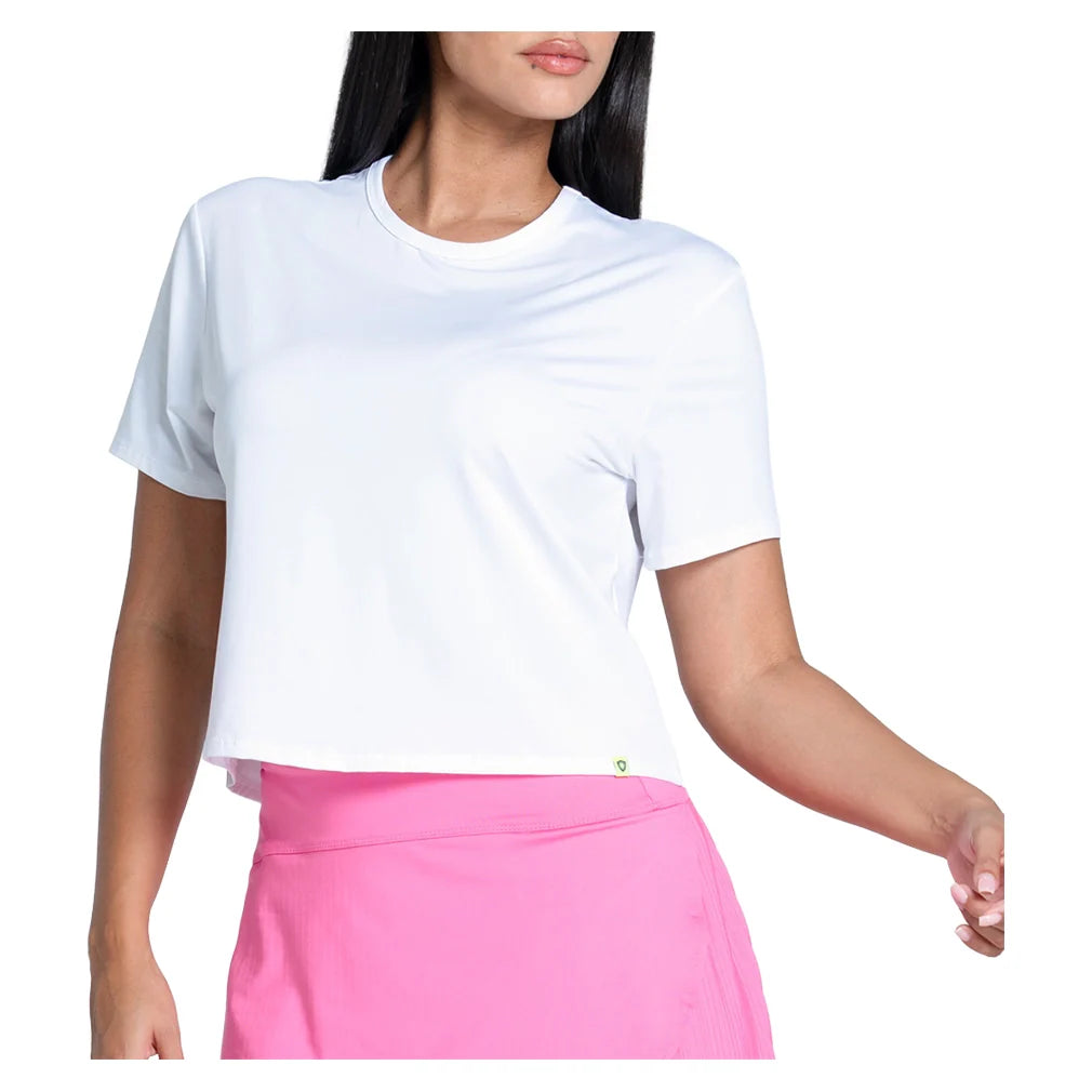Women's LUV Power Box Tennis Top Black Apparel Lucky In Love