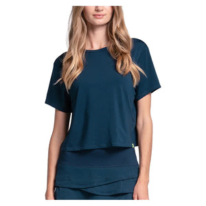 Women's LUV Power Box Tennis Top Midnight Apparel Lucky In Love