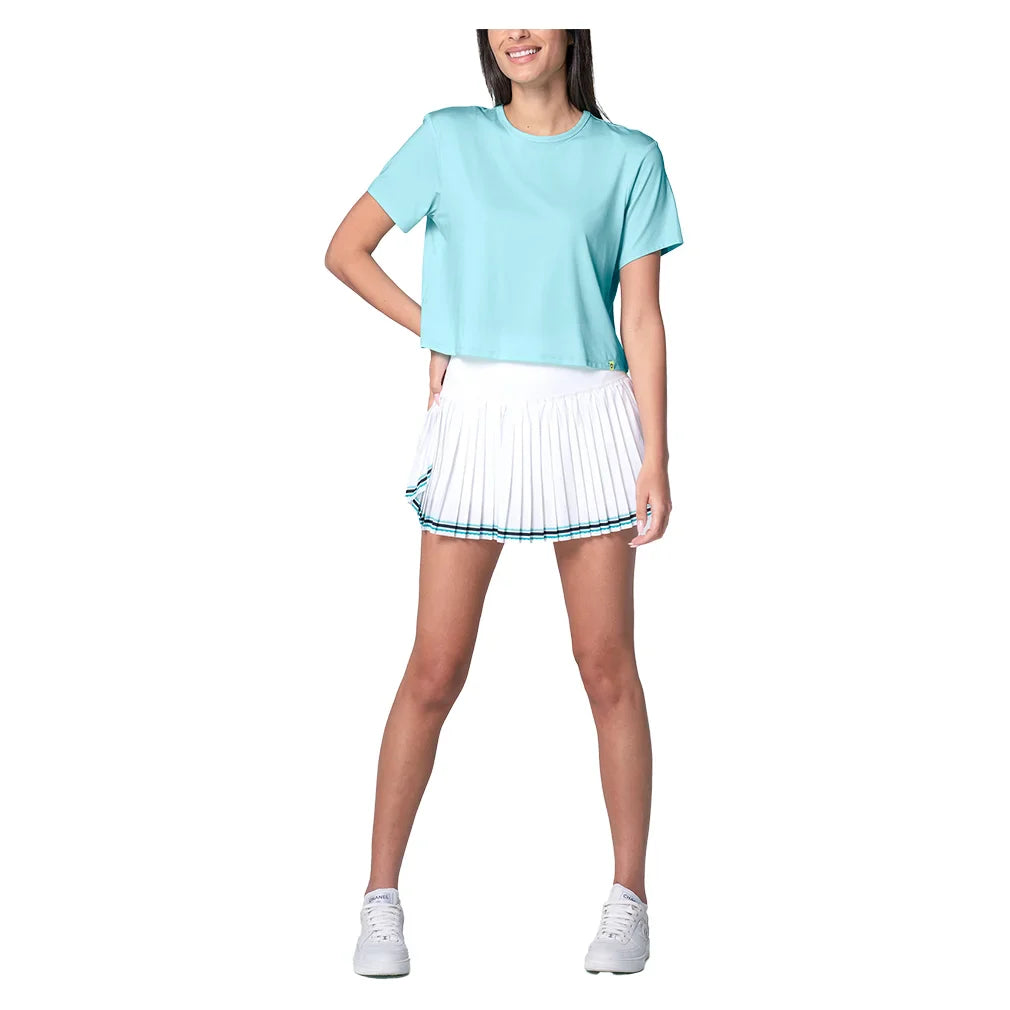 Women`s Powerbox Tennis Tee Capri Apparel Lucky In Love