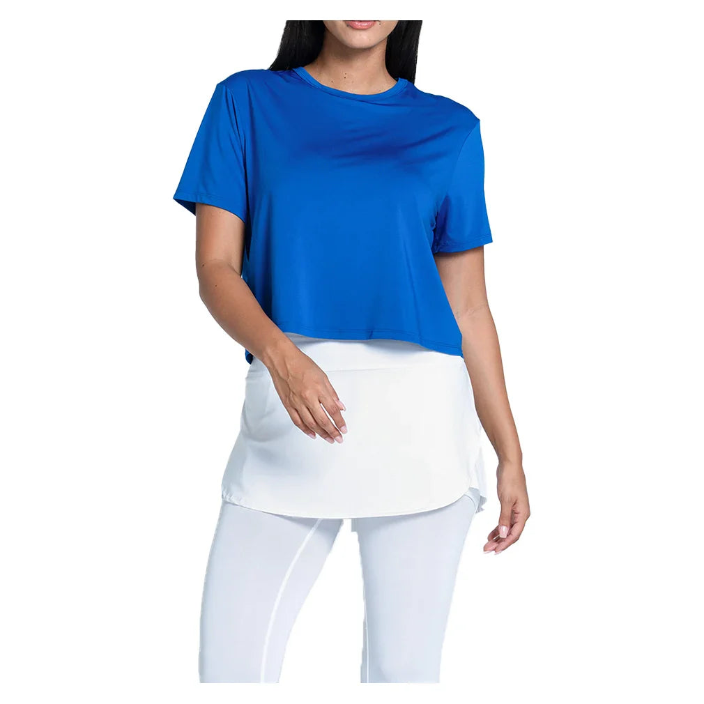 Women's LUV Power Box Tennis Top Electric Blue Apparel Lucky In Love