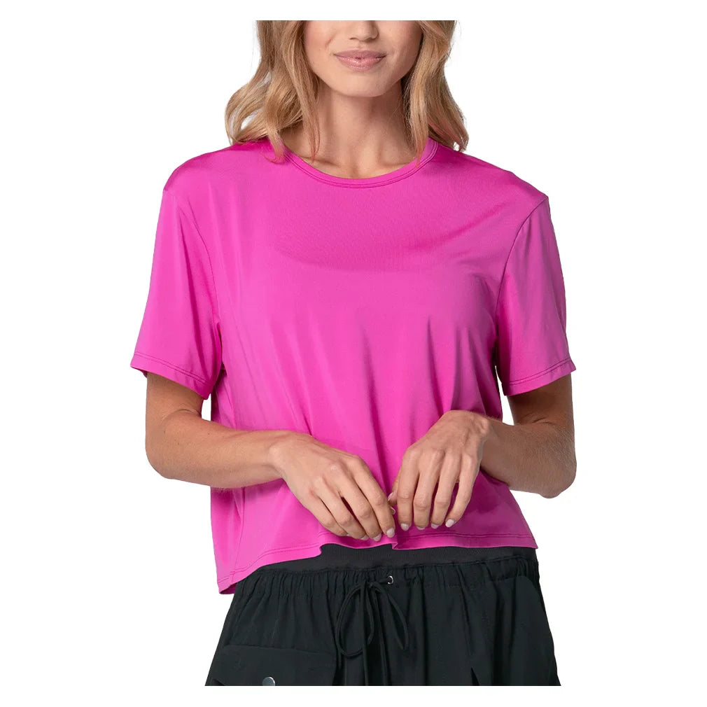 Women`s Powerbox Tennis Tee Mulberry Apparel Lucky In Love
