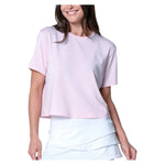 Women`s Powerbox Tennis Tee Pink Sand Apparel Lucky In Love