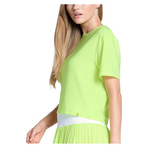 Women's LUV Power Box Tennis Top Lemon Frost Apparel Lucky In Love