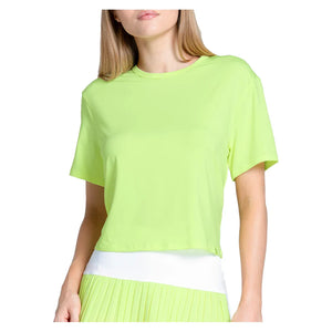 Women's LUV Power Box Tennis Top Lemon Frost Apparel Lucky In Love