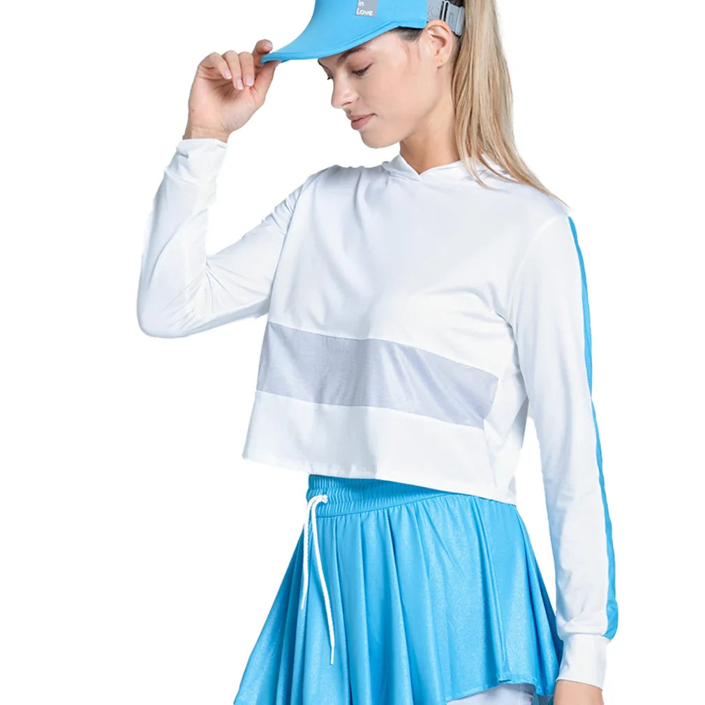 Women`s All That Shimmers Tennis Hoodie Apparel Lucky In Love