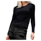 Women`s Seamless Long Sleeve Tennis Top Apparel Lucky In Love