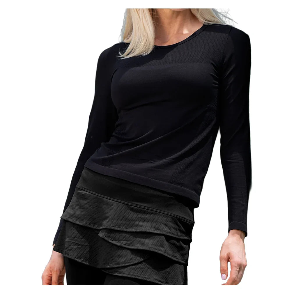 Women`s Seamless Long Sleeve Tennis Top Apparel Lucky In Love