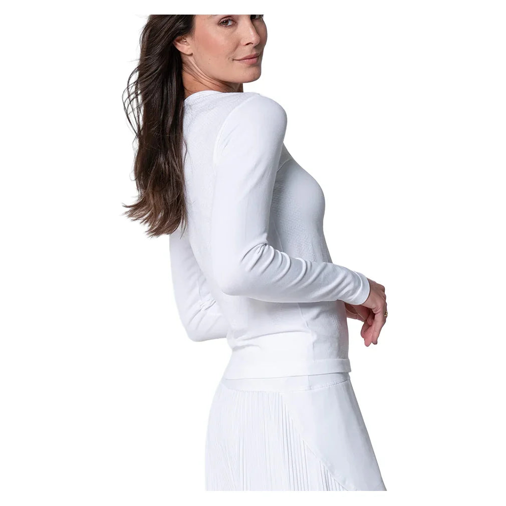 Women`s Seamless Long Sleeve Tennis Top Apparel Lucky In Love