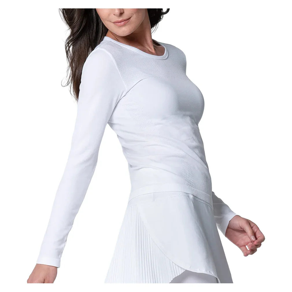 Women`s Seamless Long Sleeve Tennis Top Apparel Lucky In Love