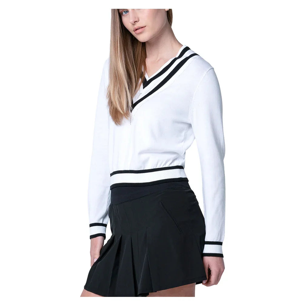 Women`s Victory V-Neck Tennis Sweater Apparel Lucky In Love