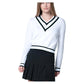 Women`s Victory V-Neck Tennis Sweater Apparel Lucky In Love