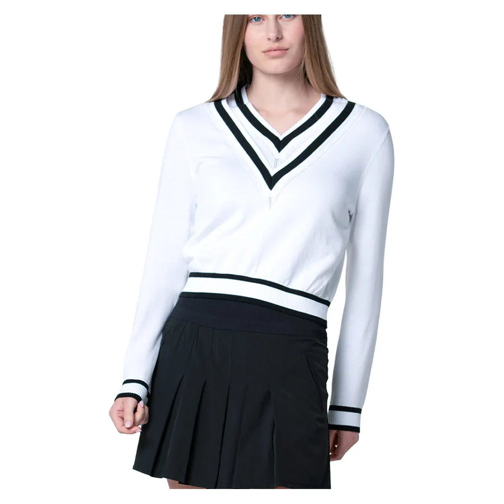 Women`s Victory V-Neck Tennis Sweater Apparel Lucky In Love