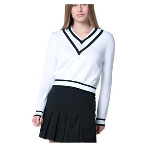 Women`s Victory V-Neck Tennis Sweater Apparel Lucky In Love
