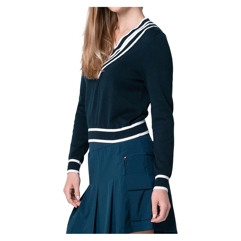 Women`s Victory V-Neck Tennis Sweater Apparel Lucky In Love