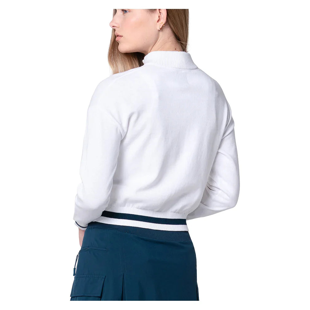 Women`s Rally Mock Neck Tennis Cardigan Apparel Lucky In Love
