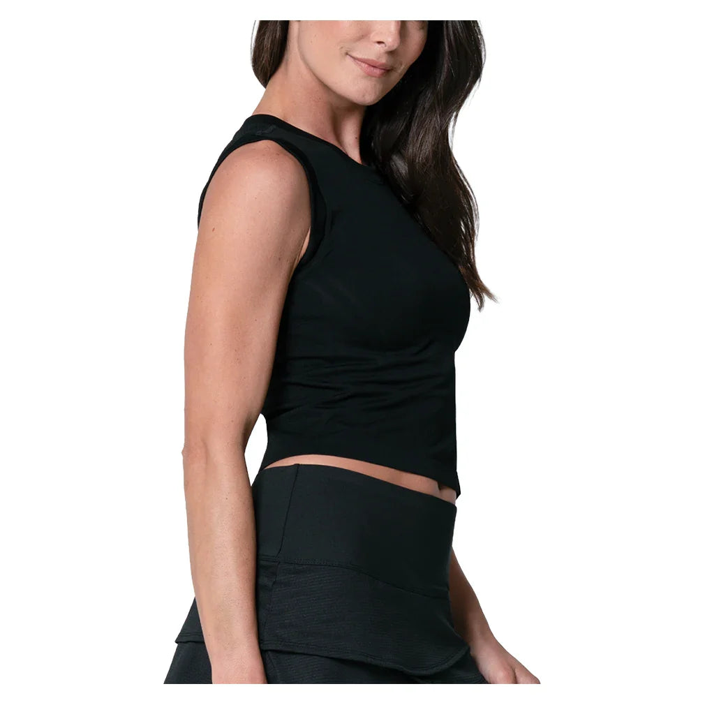 Women`s Seamless Textured Muscle Tennis Tank Apparel Lucky In Love